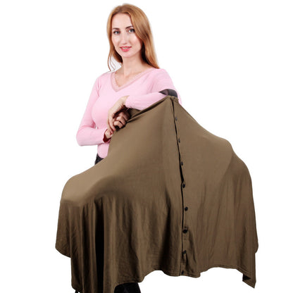 Button breastfeeding scarf shawl baby care towel car cover towel multi-function breastfeeding towel nursing scarf