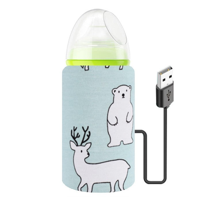 Baby Baby Bottle Insulation Cover USB Portable Thermal Bag Thickened Feeding Bottle Cover