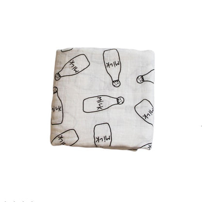 Bamboo Muslin Swaddle  Neutral Receiving Blanket